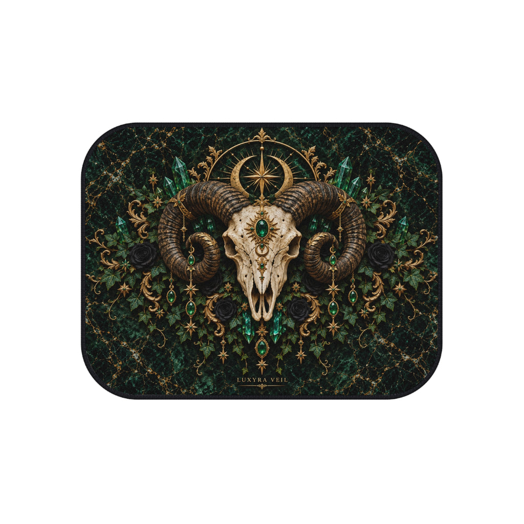 Emerald Ram Skull Car Floor Mats – Set of 4