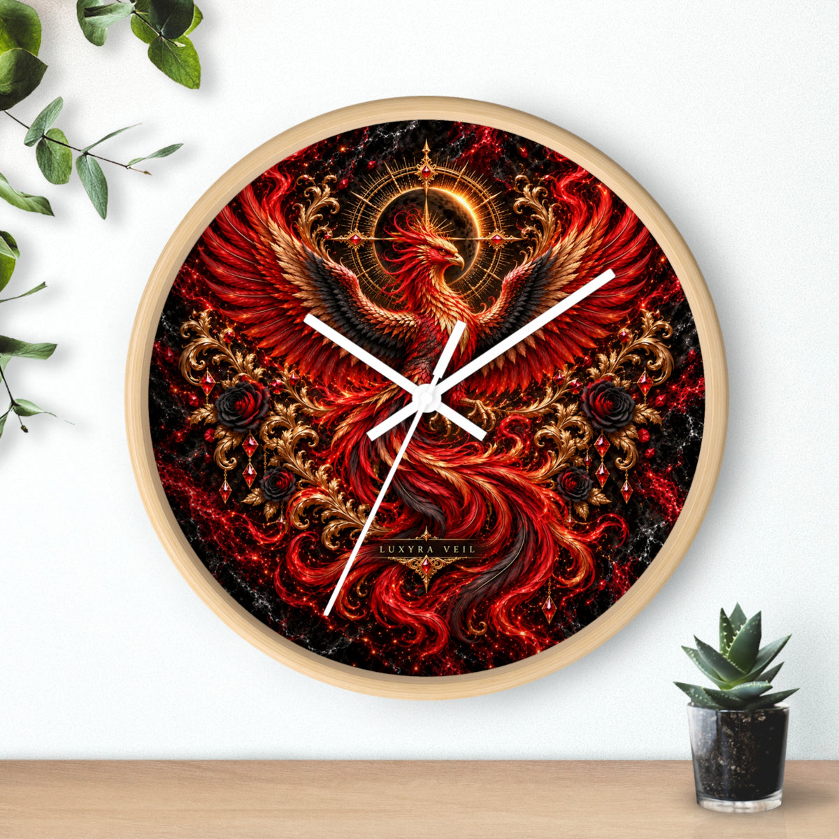 Phoenix Rising Wall Clock