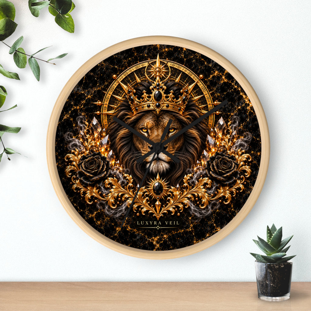 Crowned Lion Wall Clock