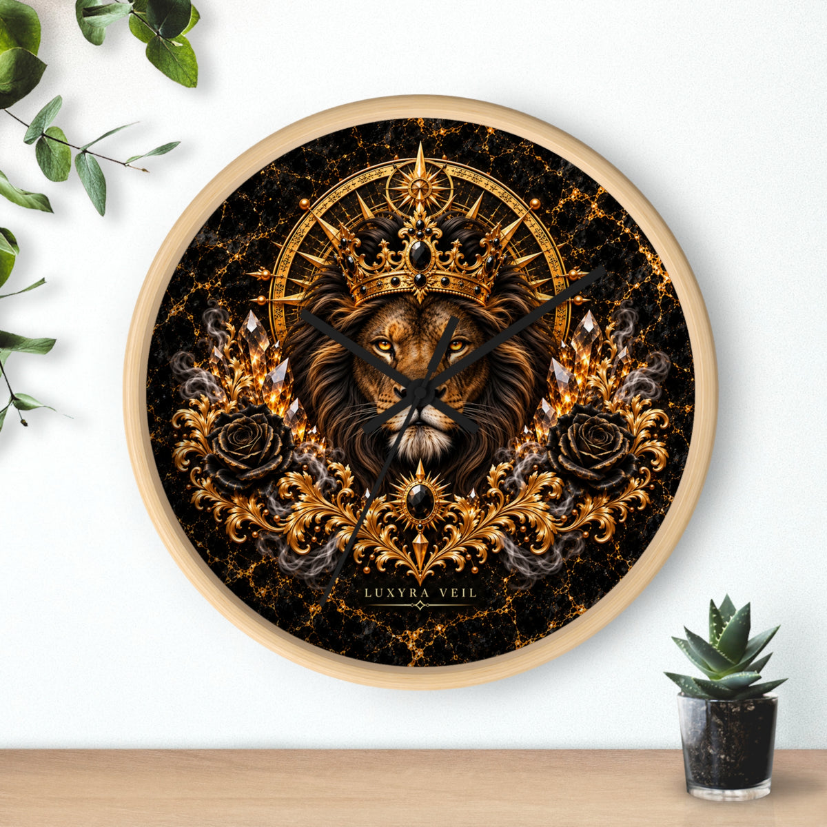Crowned Lion Wall Clock
