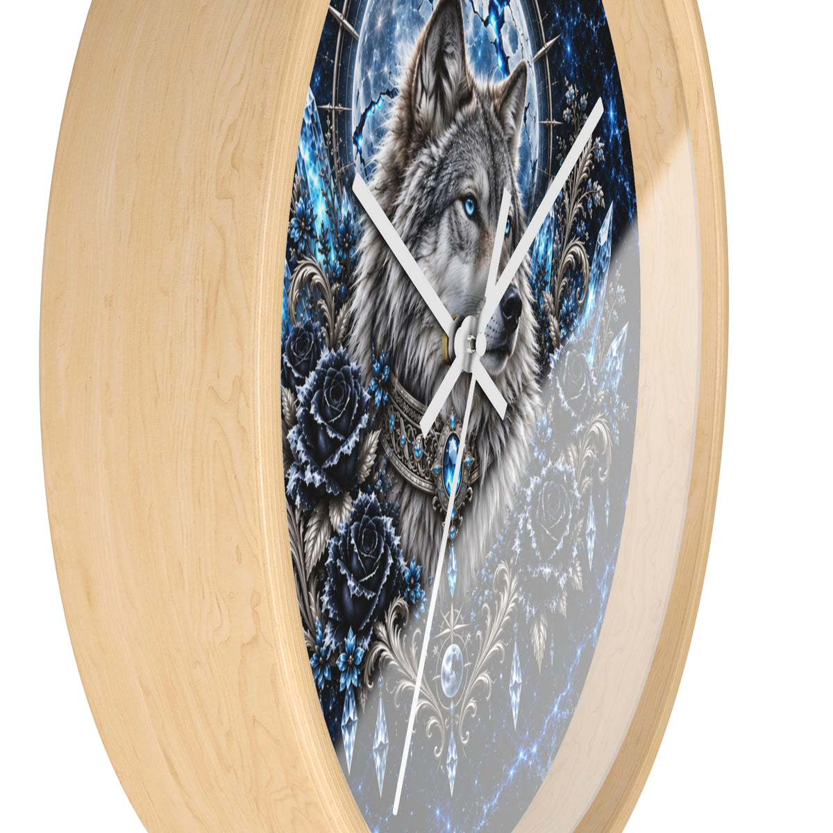 Frost Wolf Wall Clock