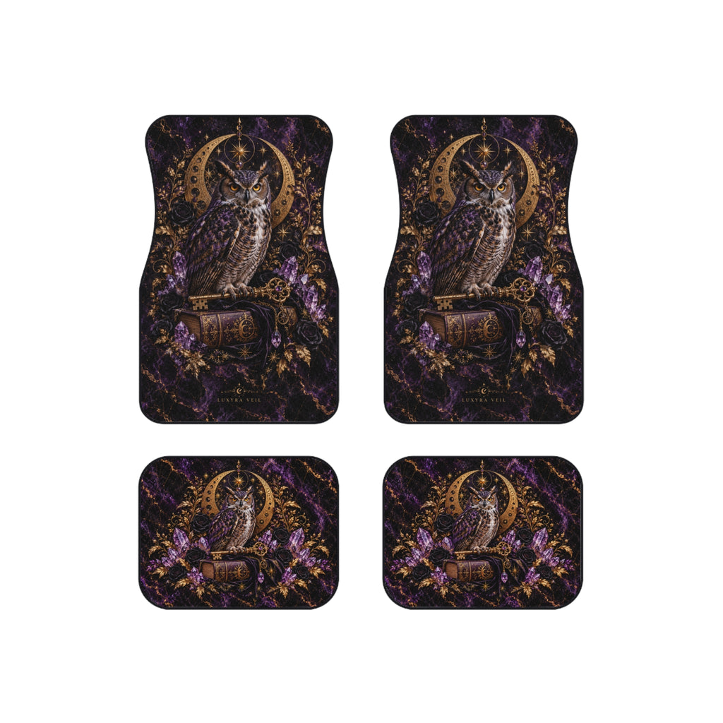 Celestial Owl Car Floor Mats – Set of 4