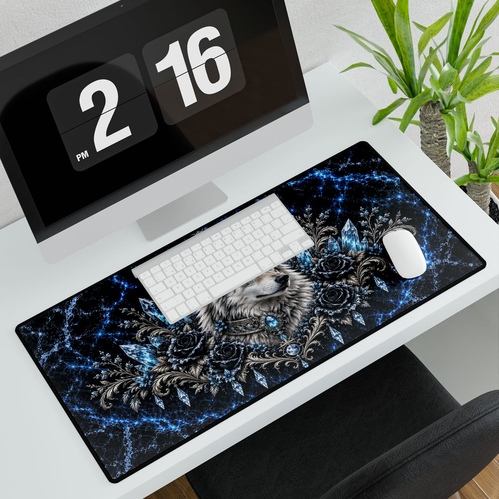 Frost Wolf Desk Mat