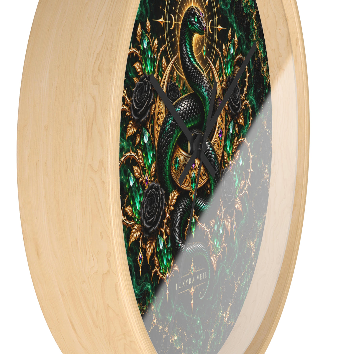 Emerald Serpent Wall Clock