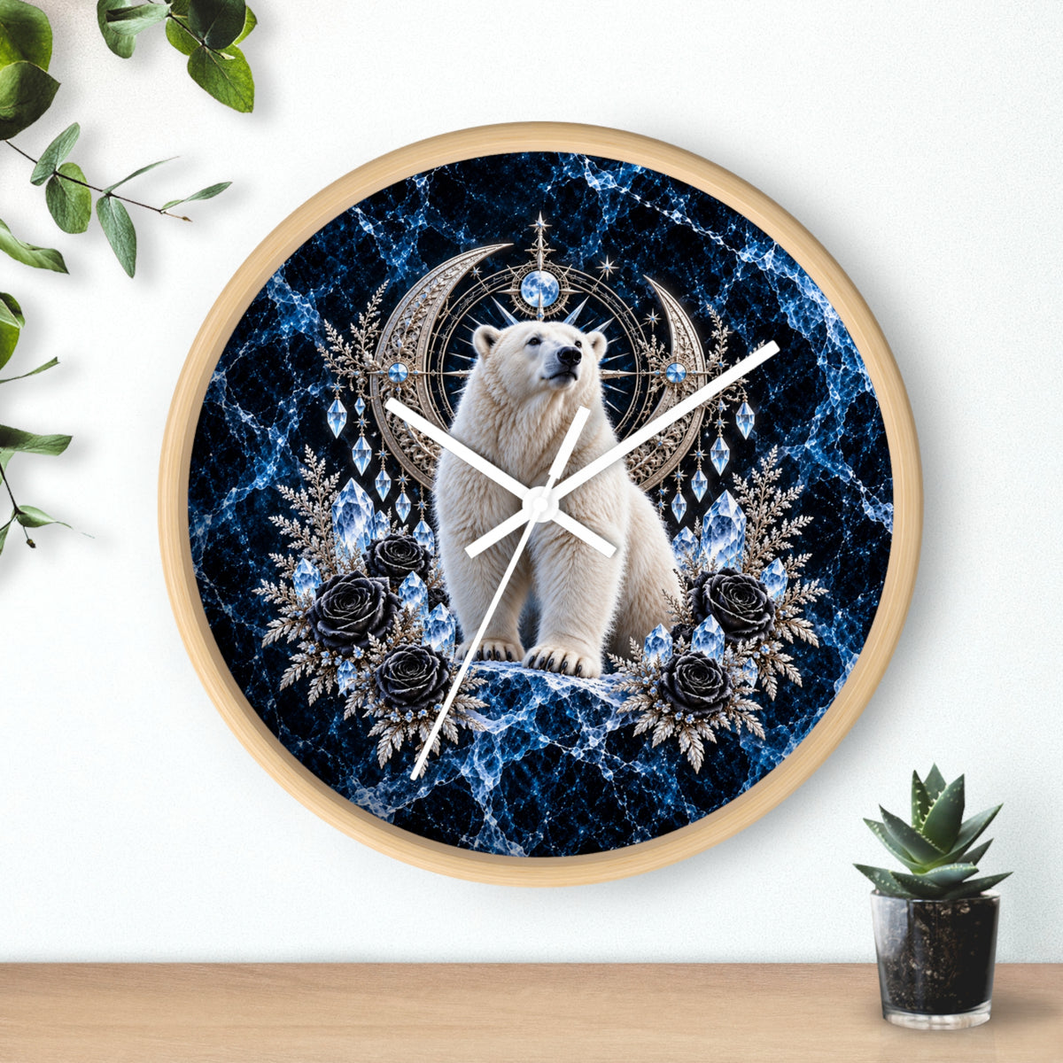 Arctic Polar Bear Wall Clock