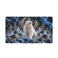 Arctic Polar Bear Stitched-Edge Desk Mat