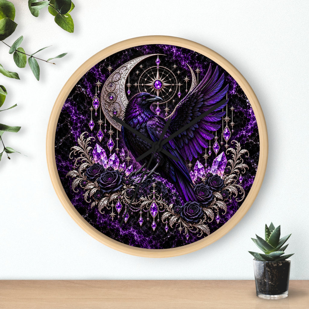 Midnight Raven Wall Clock