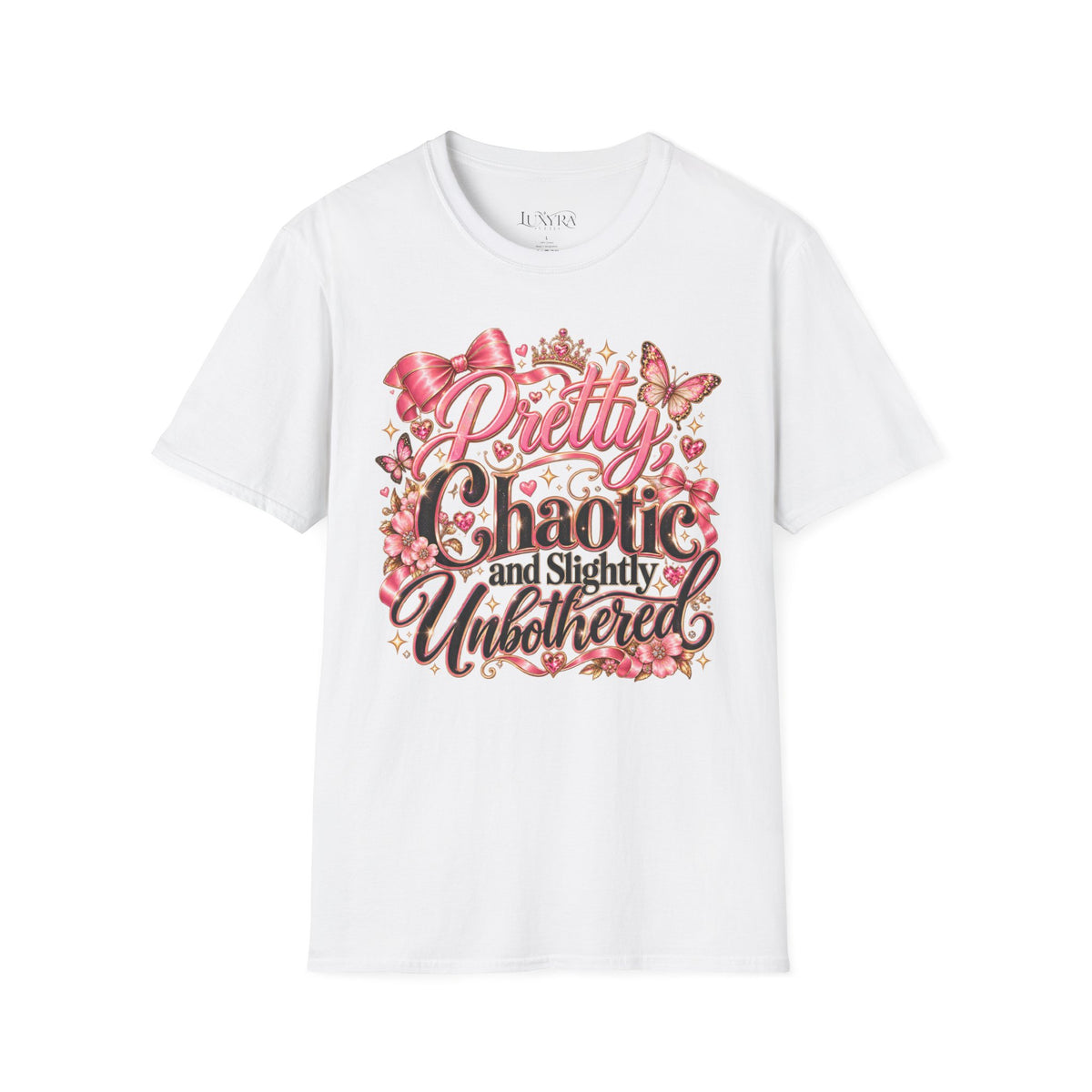 Pretty Chaotic and Unbothered Pink Tee