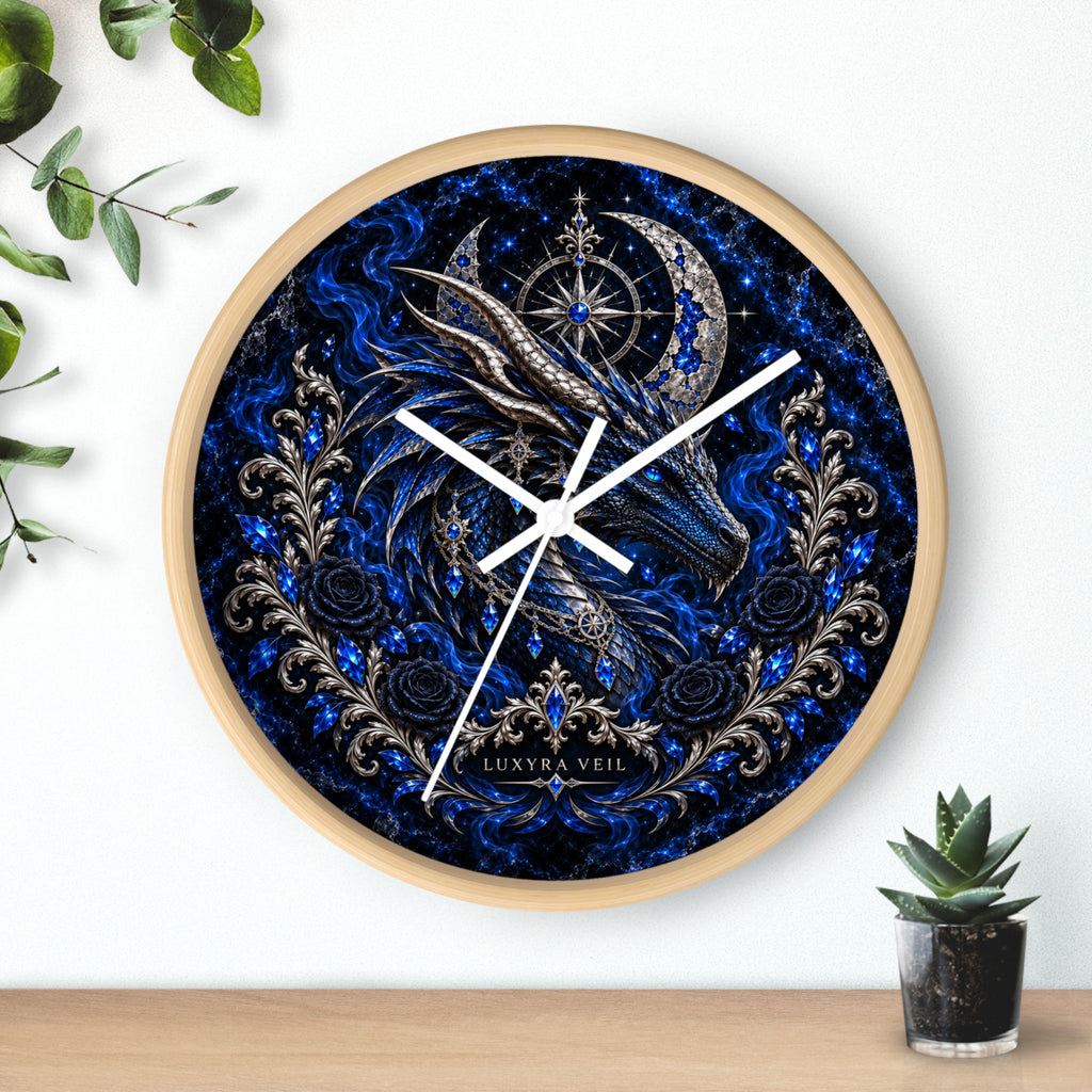 Sapphire Dragon Wall Clock