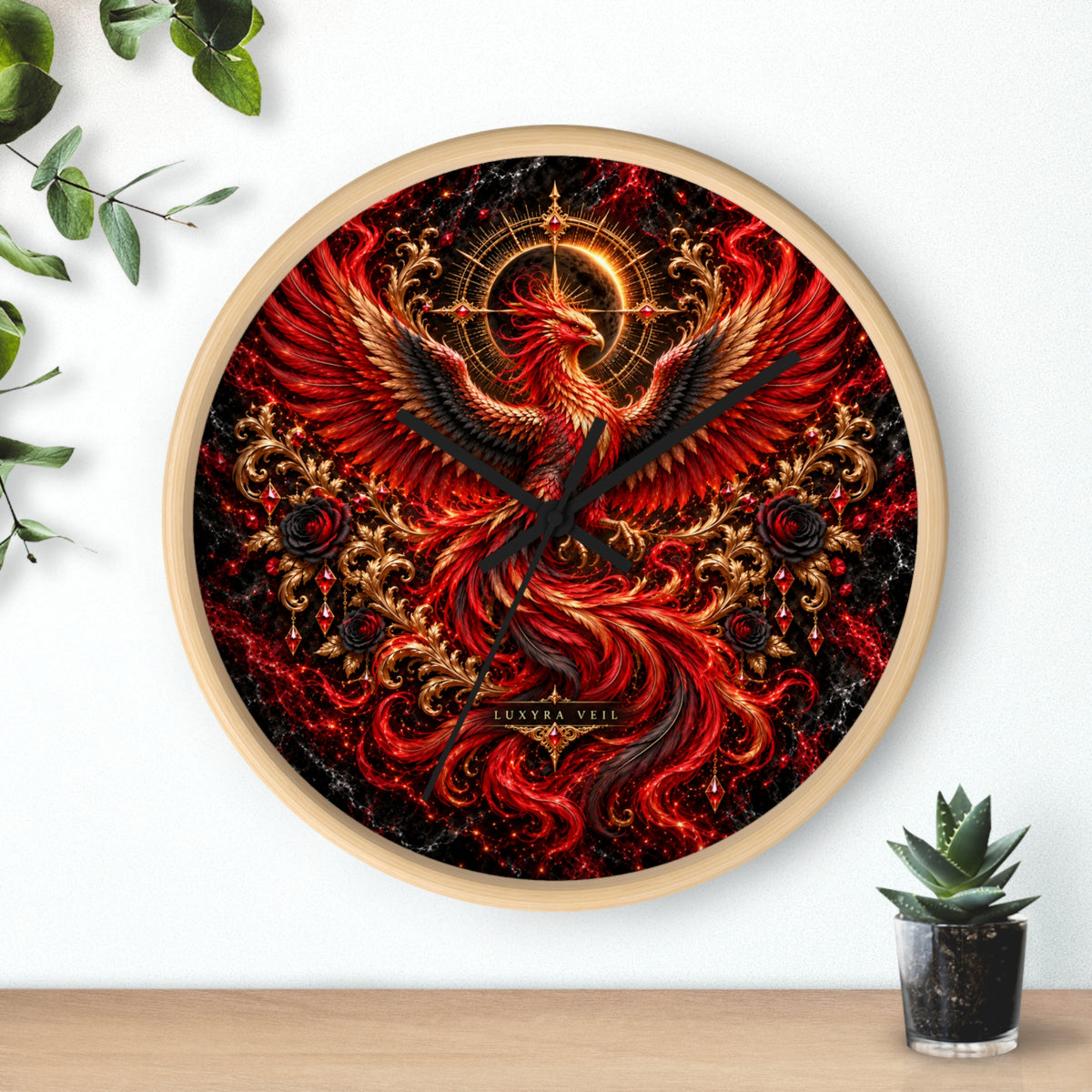 Phoenix Rising Wall Clock