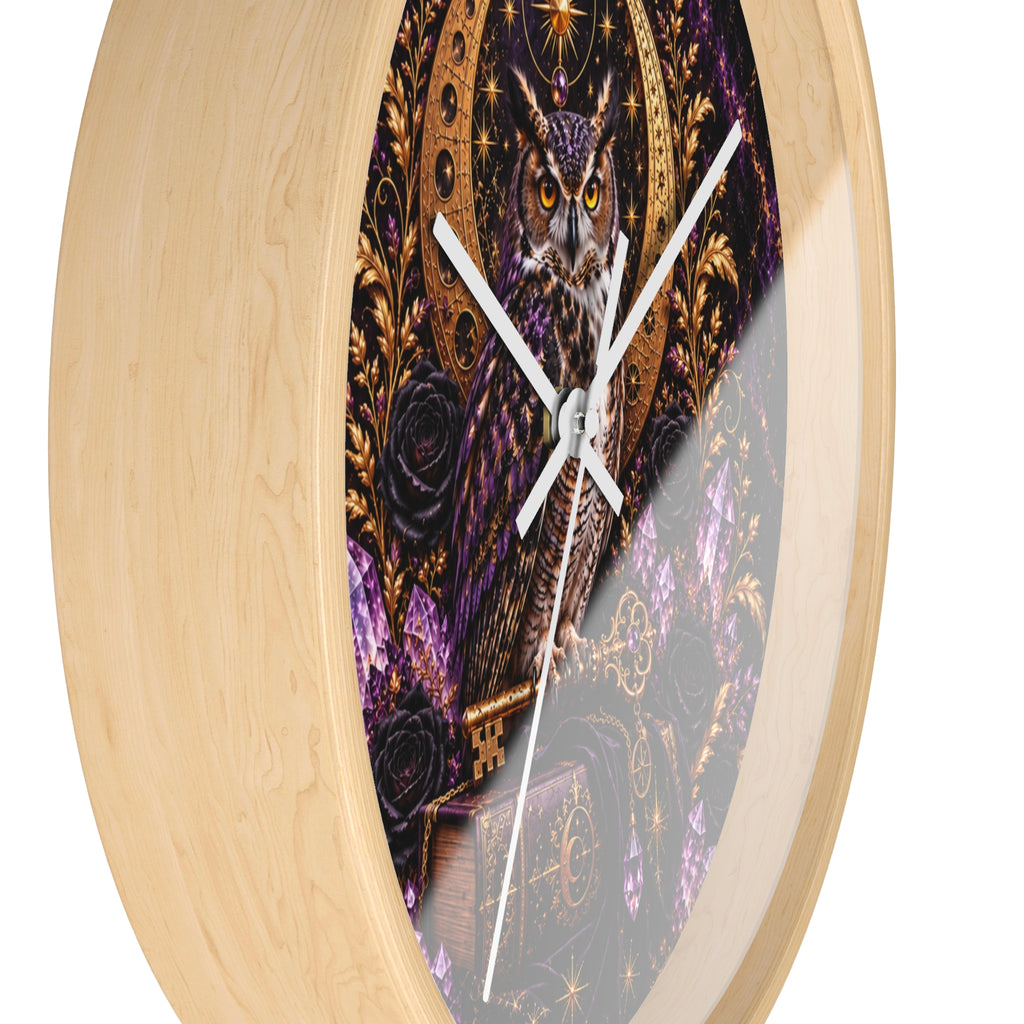 Celestial Owl Wall Clock