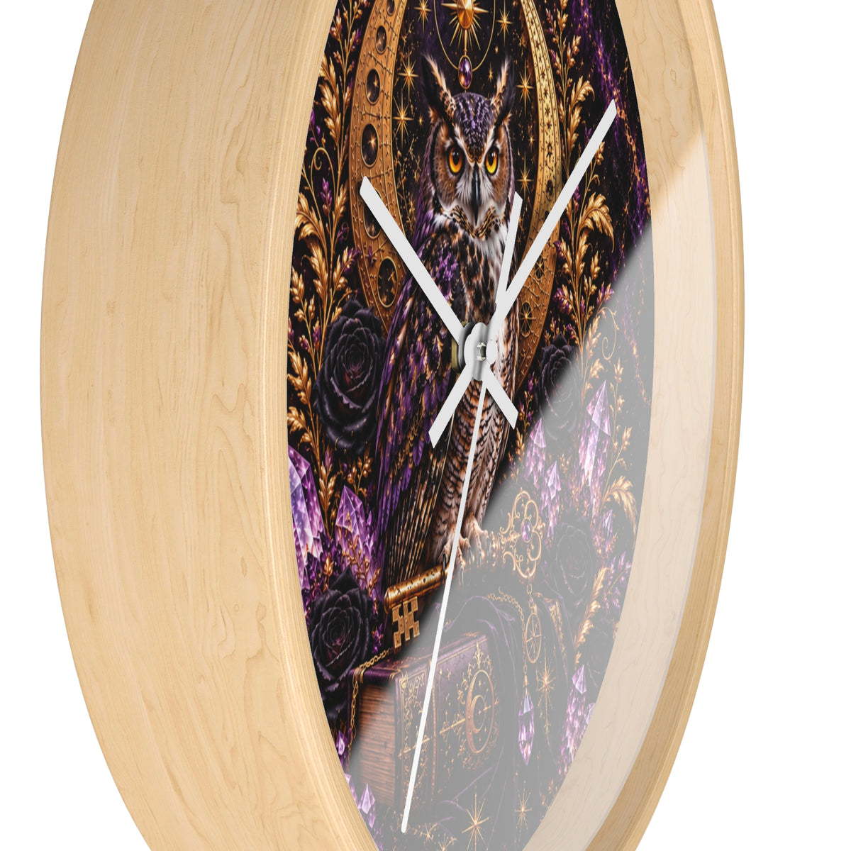Celestial Owl Wall Clock