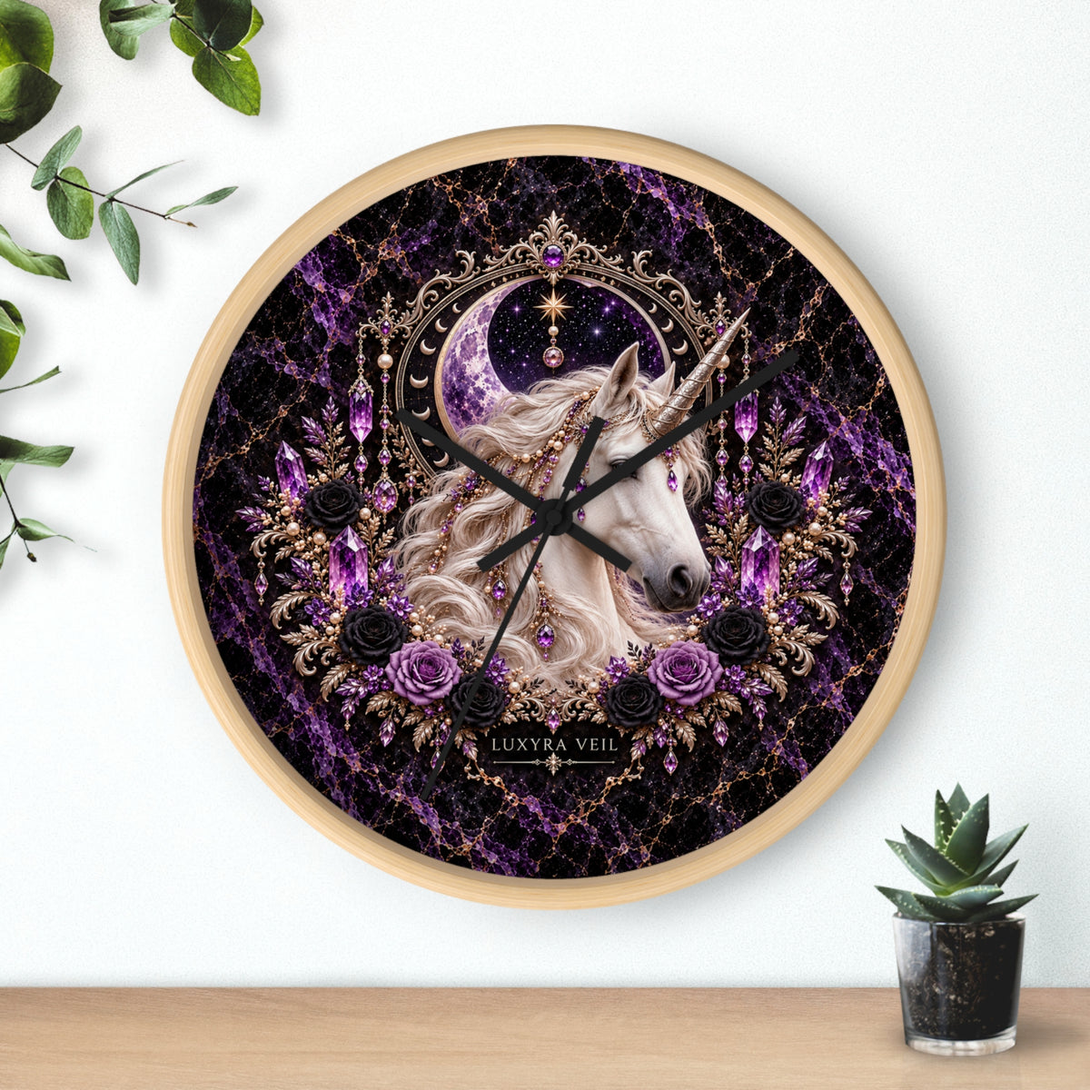Celestial Unicorn Wall Clock