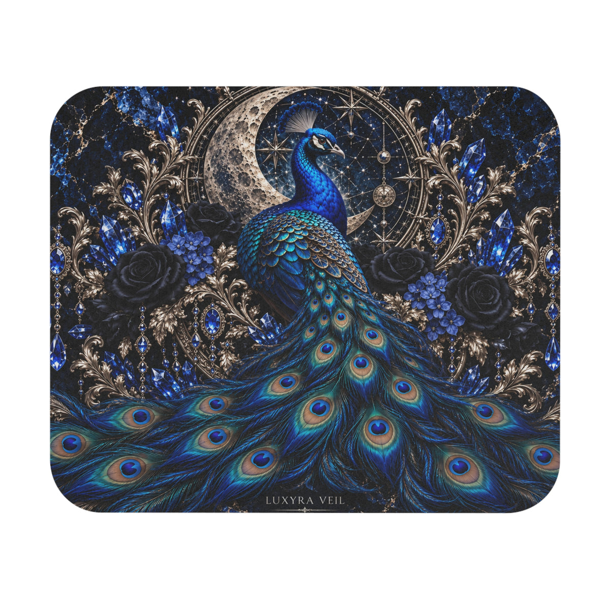 Sapphire Peacock Mouse Mat
