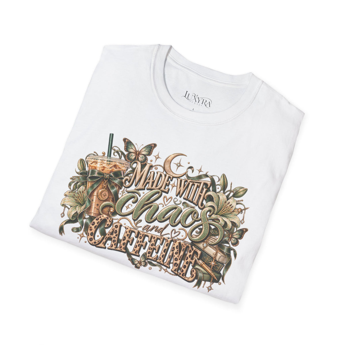 Chaos and Caffeine Botanical Tee