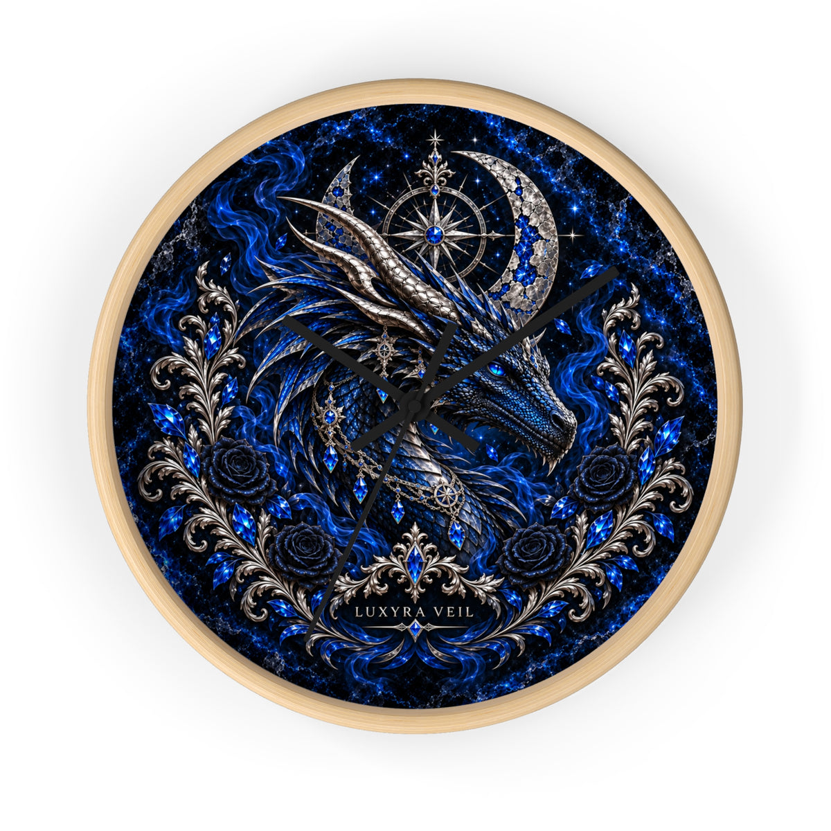 Sapphire Dragon Wall Clock