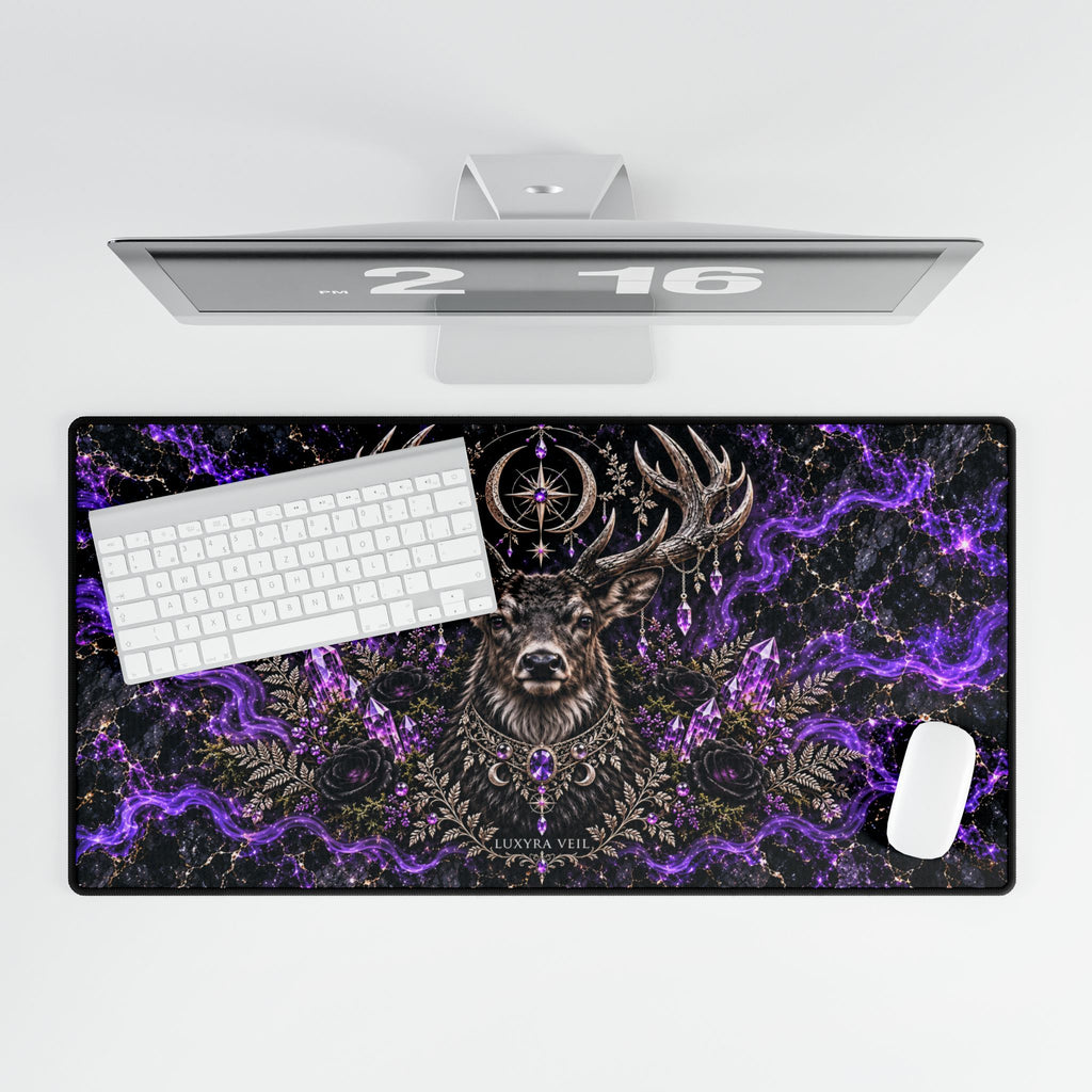 Amethyst Stag Desk Mat
