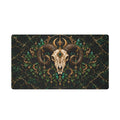 Emerald Ram Skull Stitched-Edge Desk Mat
