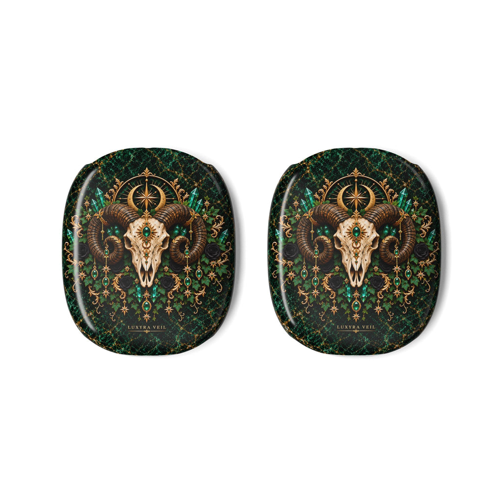 Emerald Ram Skull AirPods Max Covers