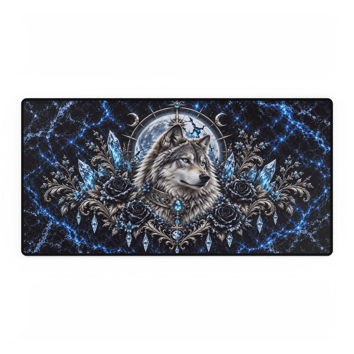 Frost Wolf Desk Mat