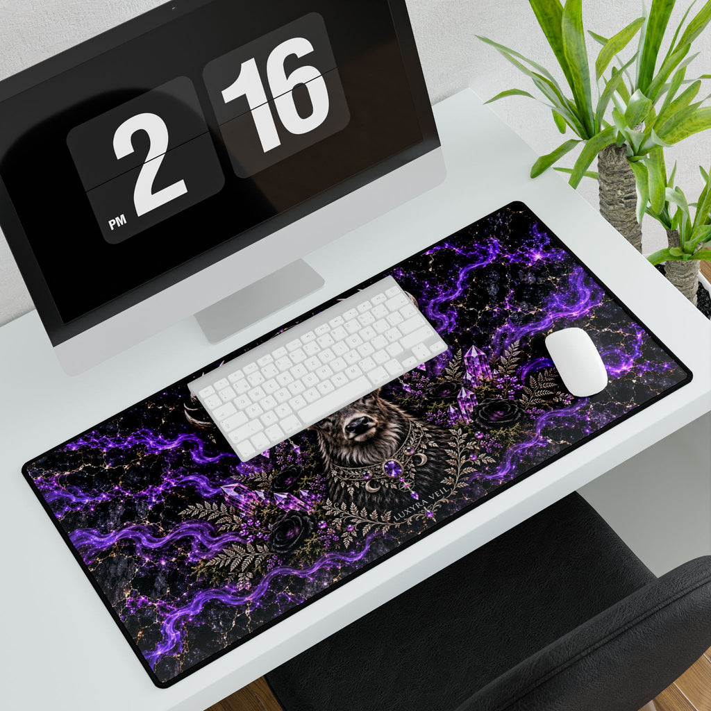 Amethyst Stag Desk Mat