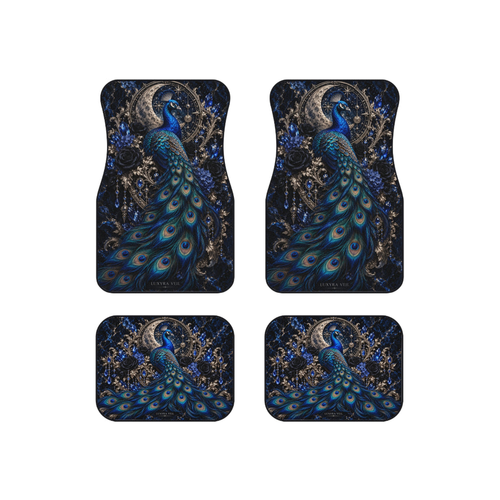 Sapphire Peacock Car Floor Mats – Set of 4