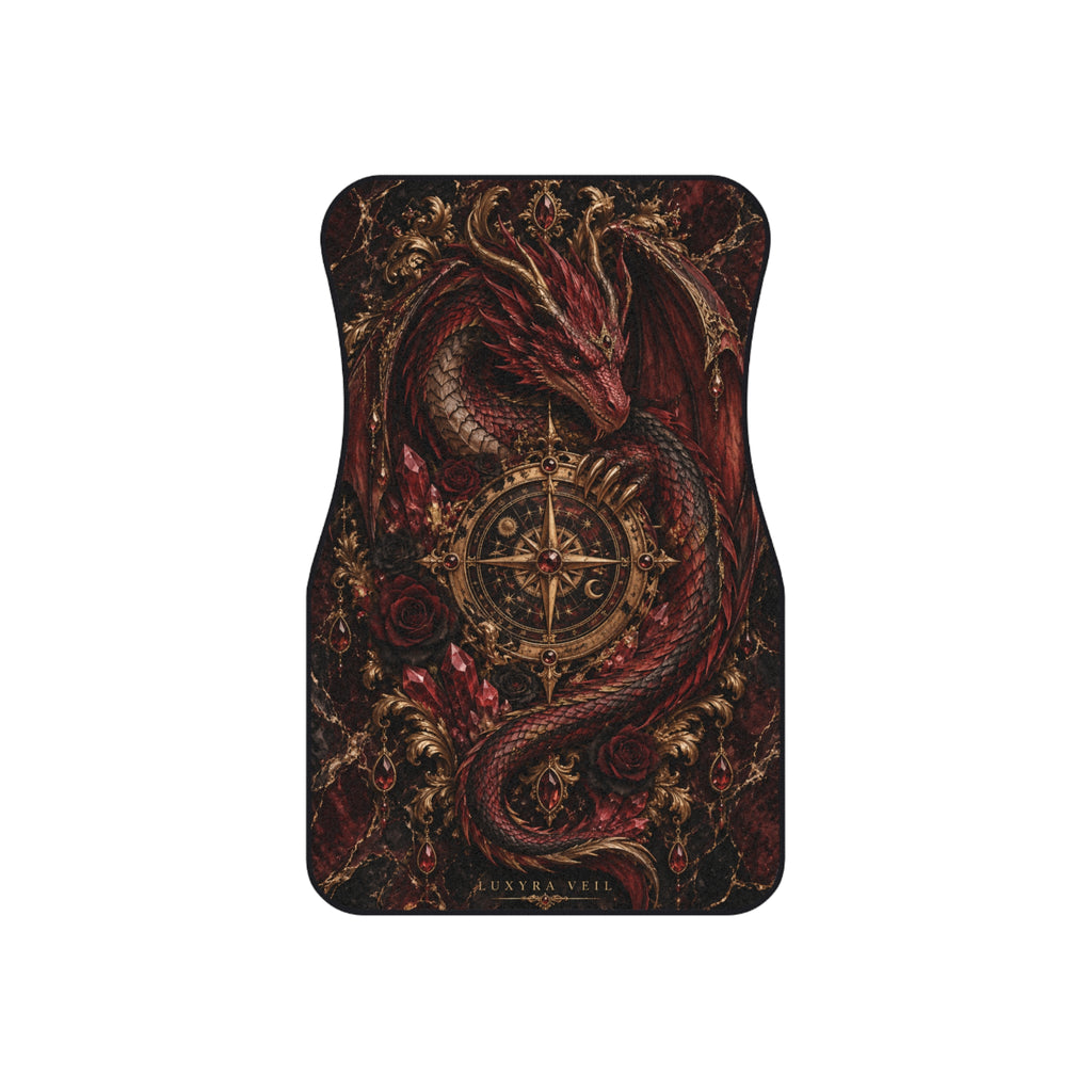 Crimson Dragon Car Floor Mats – Set of 4