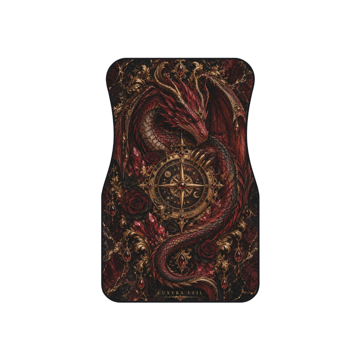 Crimson Dragon Car Floor Mats – Set of 4