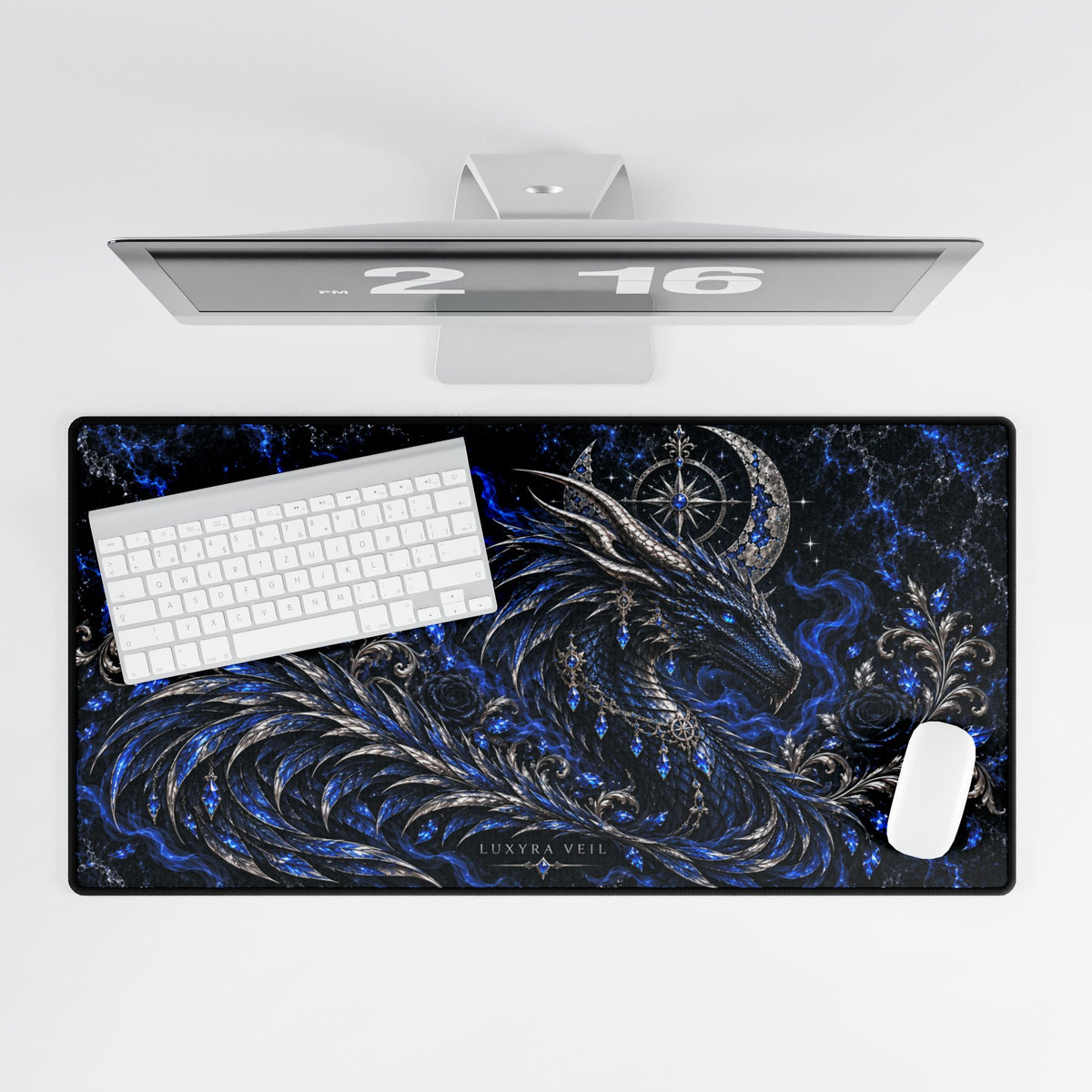 Sapphire Dragon Desk Mat