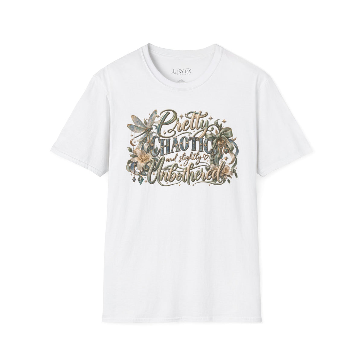 Pretty Chaotic and Unbothered Gold Tee