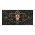 Emerald Ram Skull Desk Mat