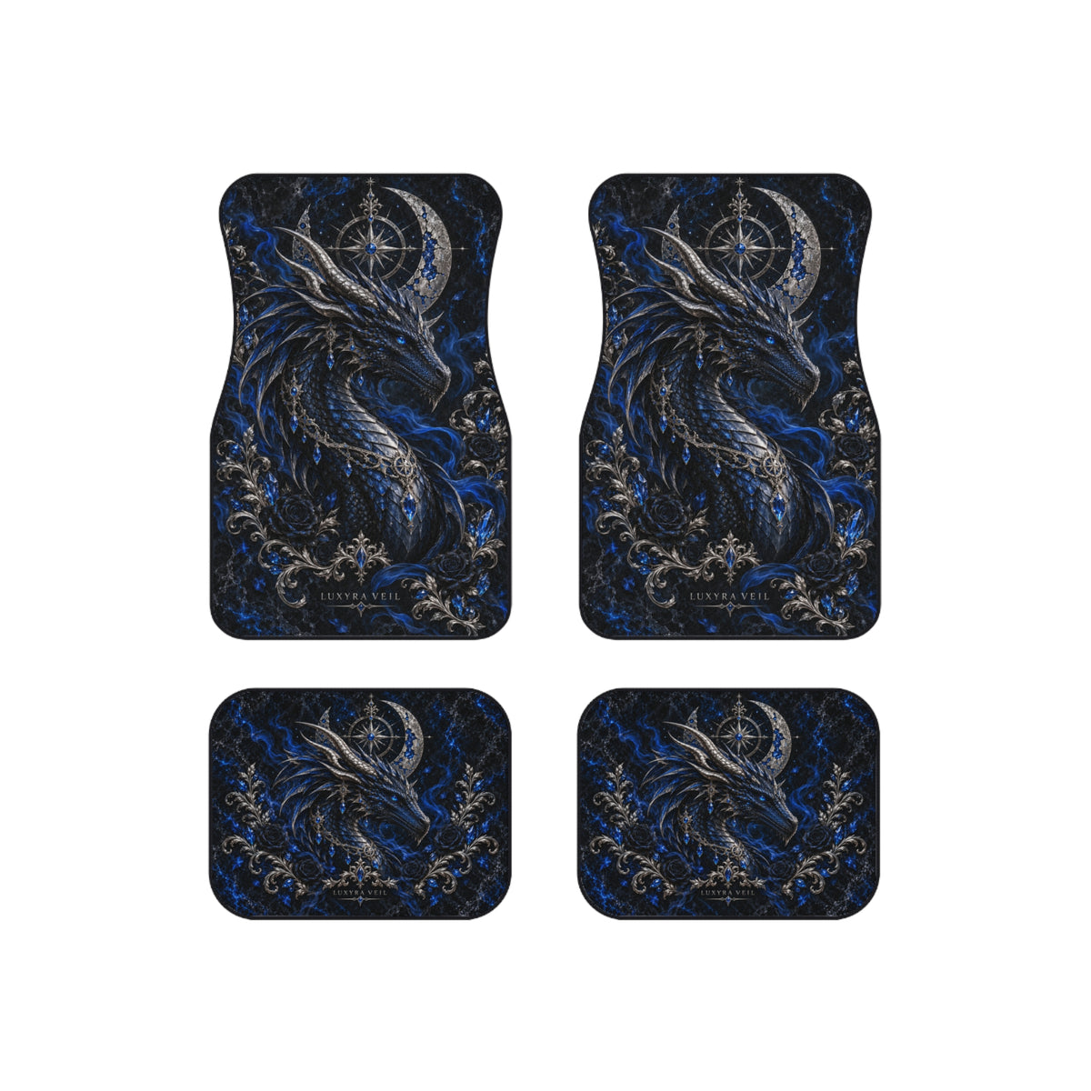 Sapphire Dragon Car Floor Mats – Set of 4