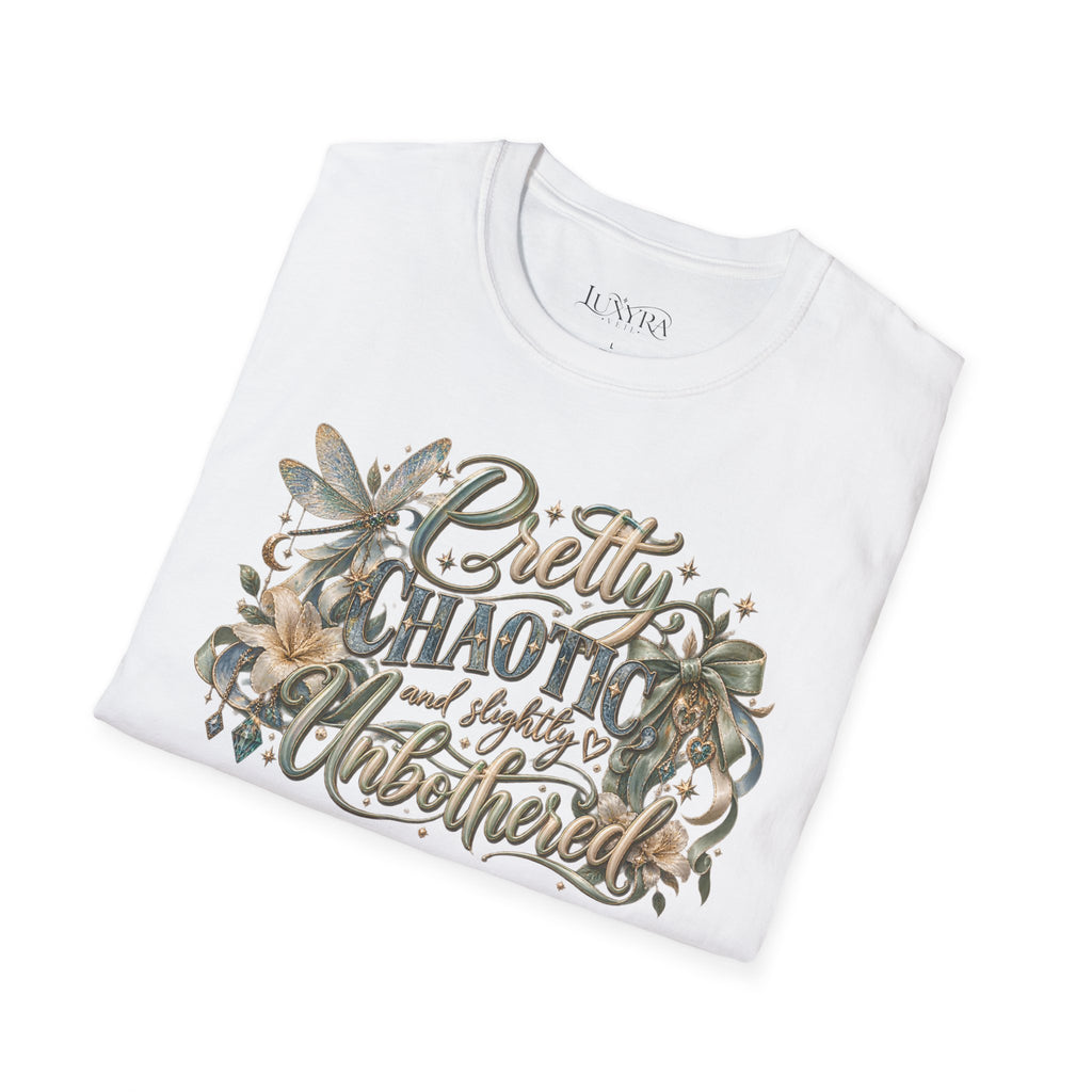 Pretty Chaotic and Unbothered Gold Tee