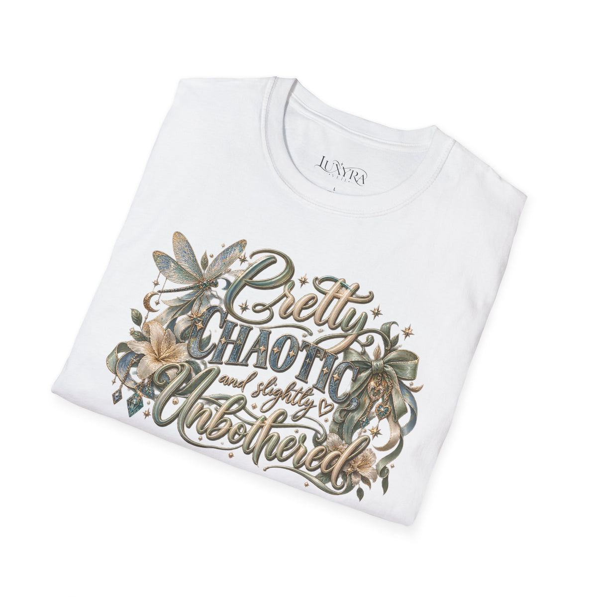 Pretty Chaotic and Unbothered Gold Tee