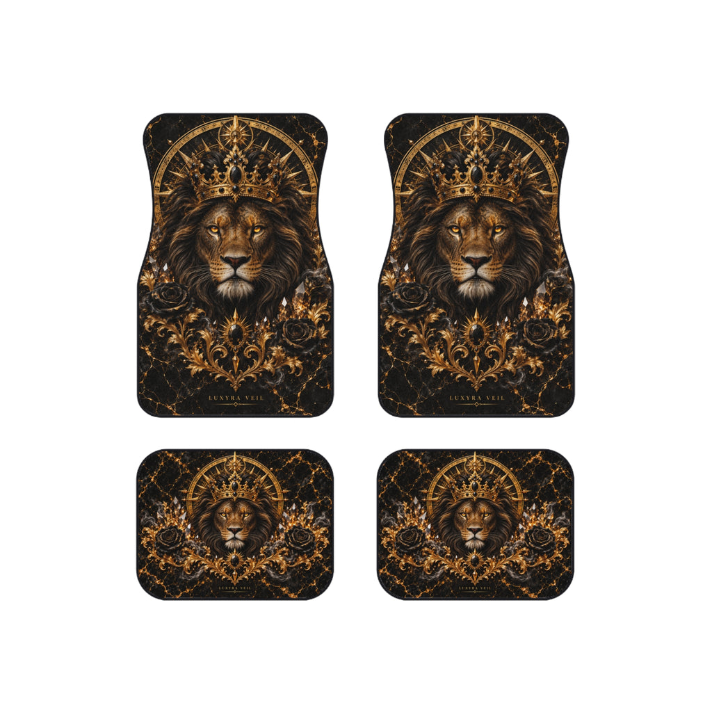 Crowned Lion Car Floor Mats – Set of 4