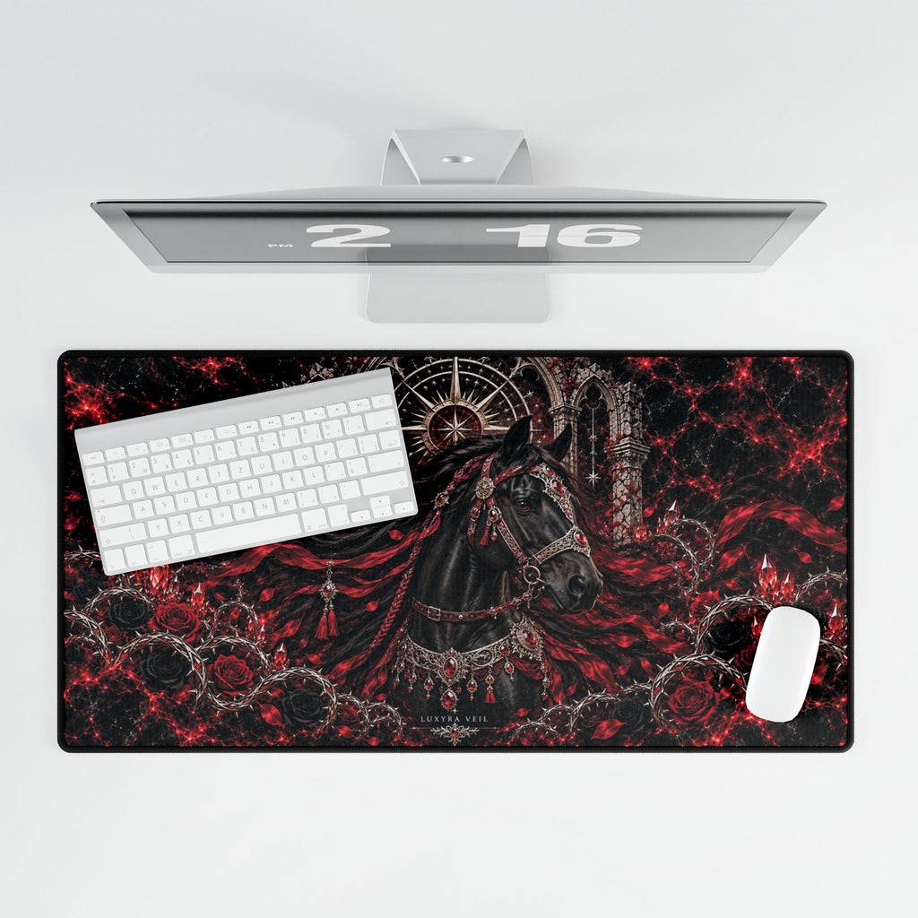 Crimson Stallion Desk Mat