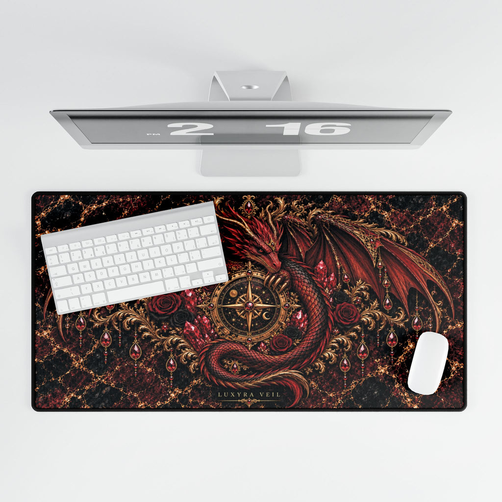 Crimson Dragon Desk Mat