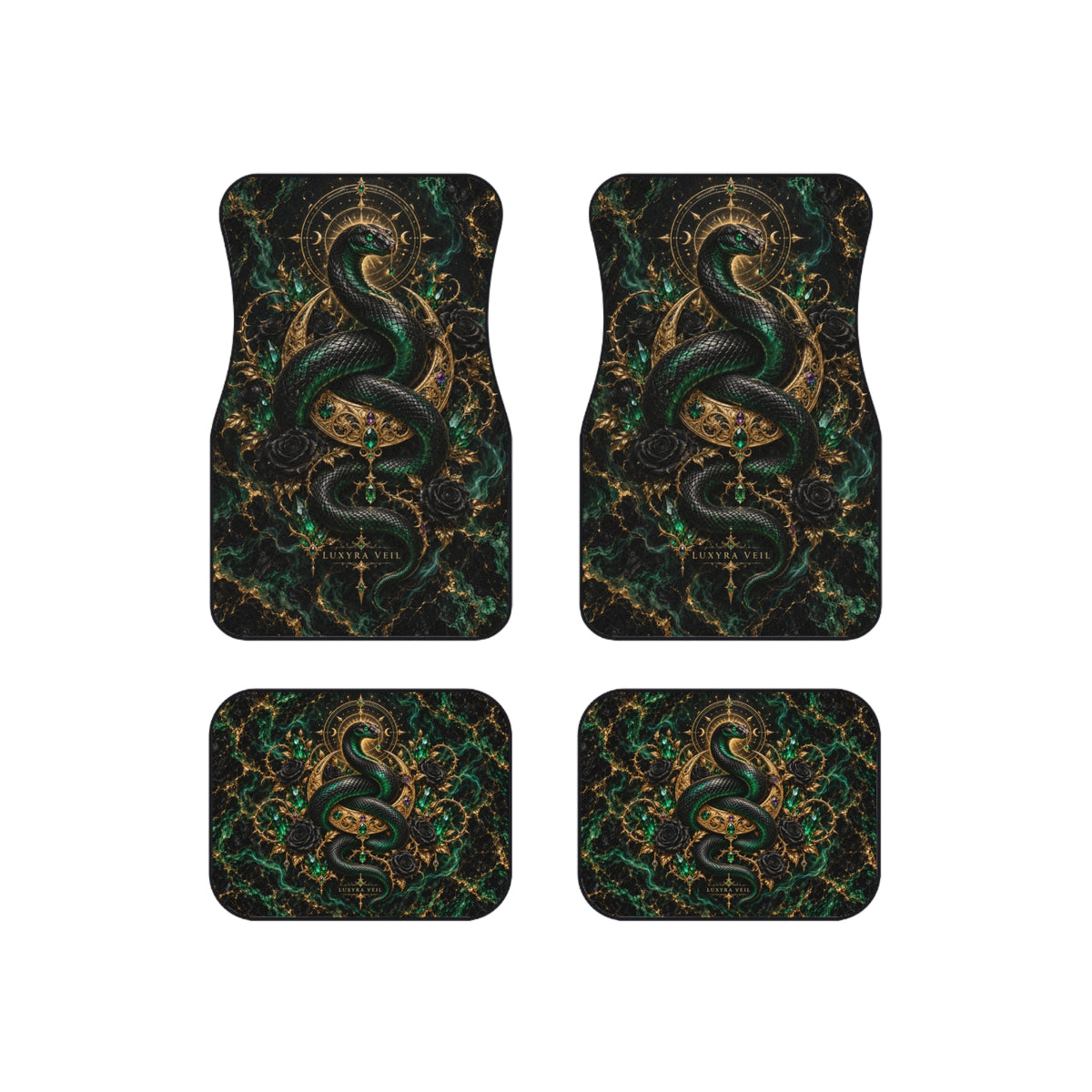 Emerald Serpent Car Floor Mats – Set of 4