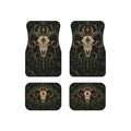 Emerald Ram Skull Car Floor Mats – Set of 4