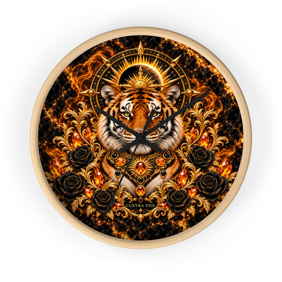 Solar Tiger Wall Clock