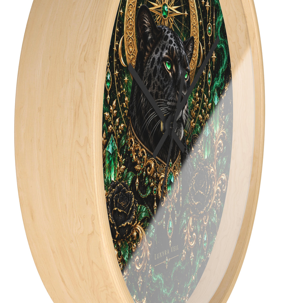 Emerald Panther Wall Clock