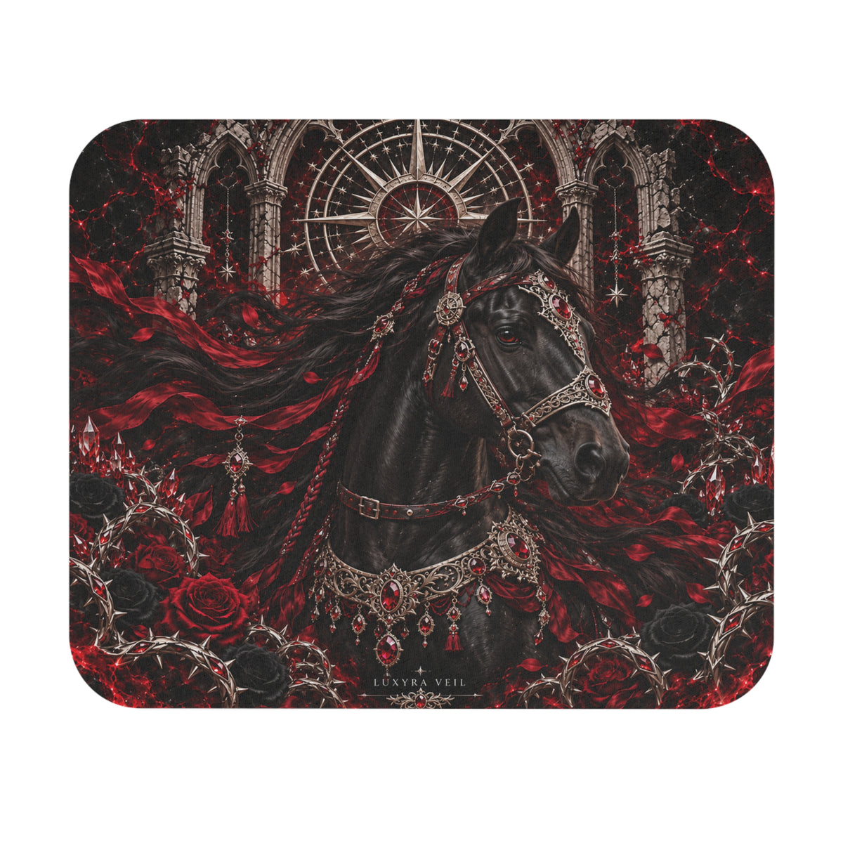 Crimson Stallion Mouse Mat