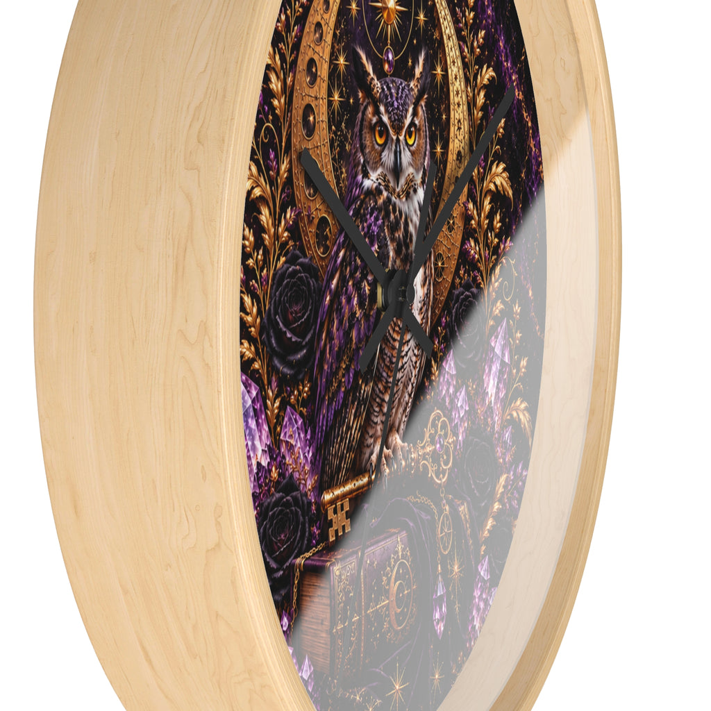Celestial Owl Wall Clock