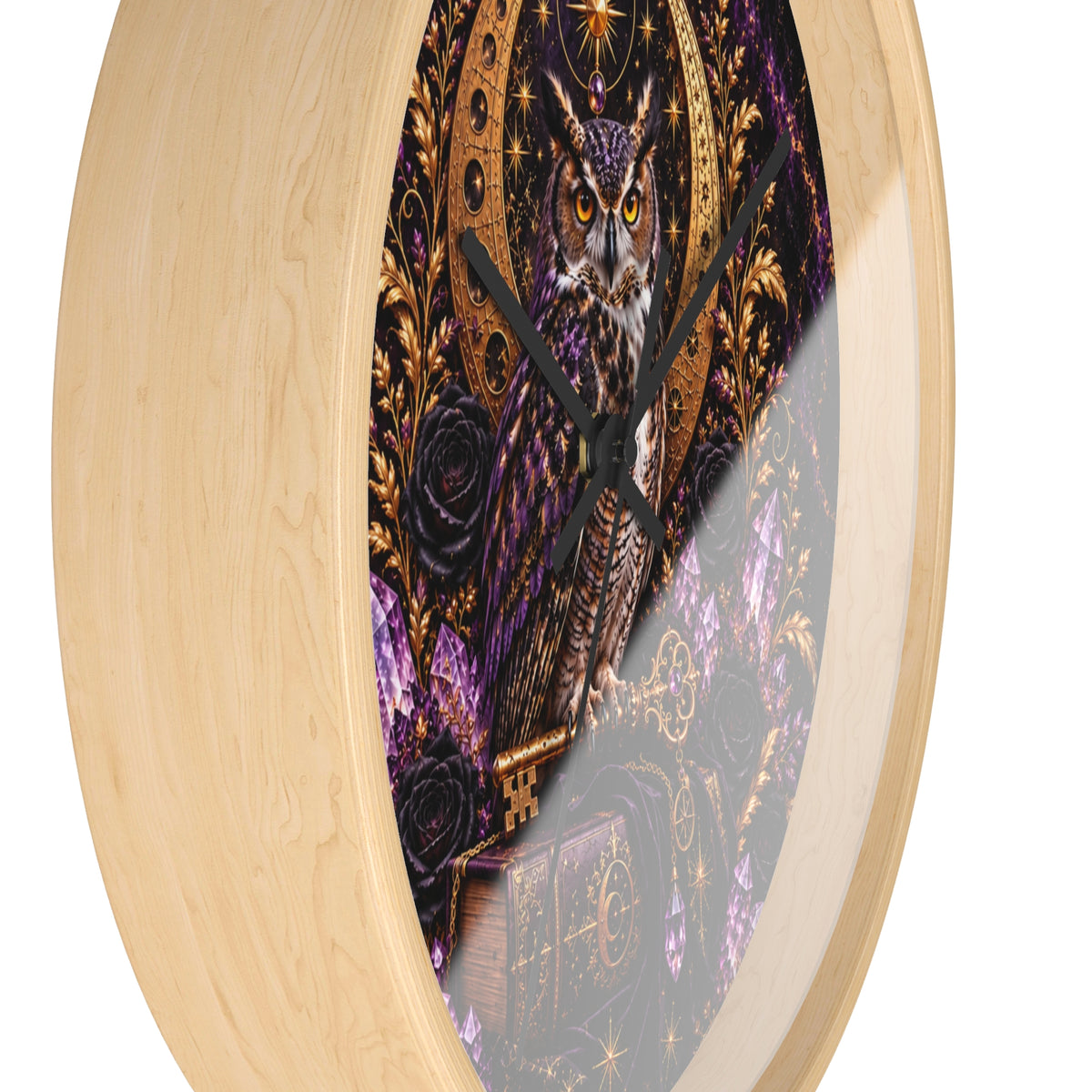 Celestial Owl Wall Clock