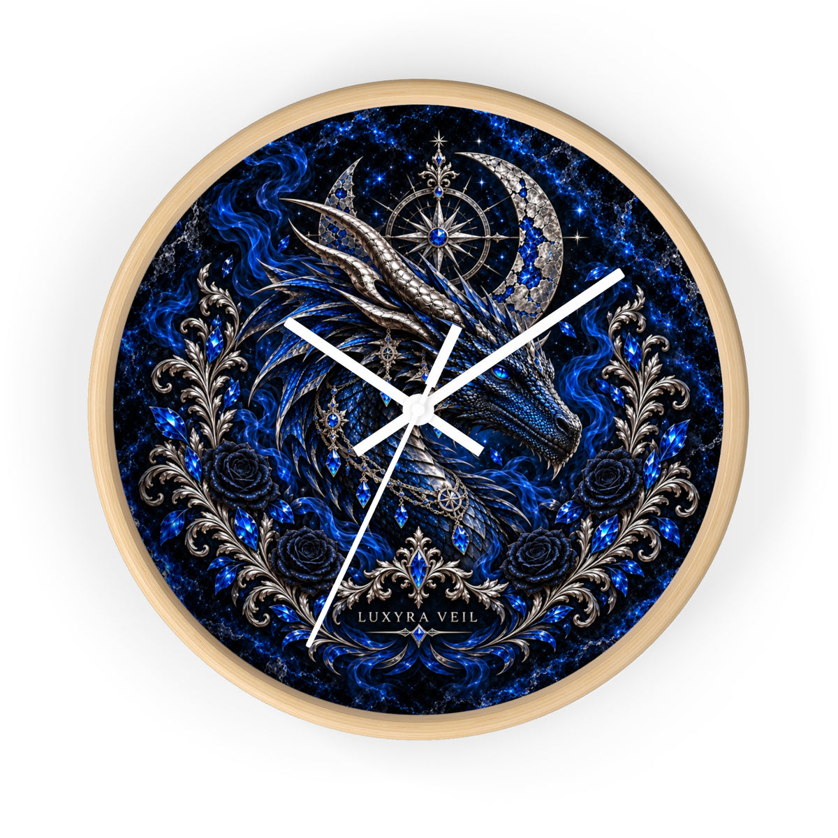 Sapphire Dragon Wall Clock