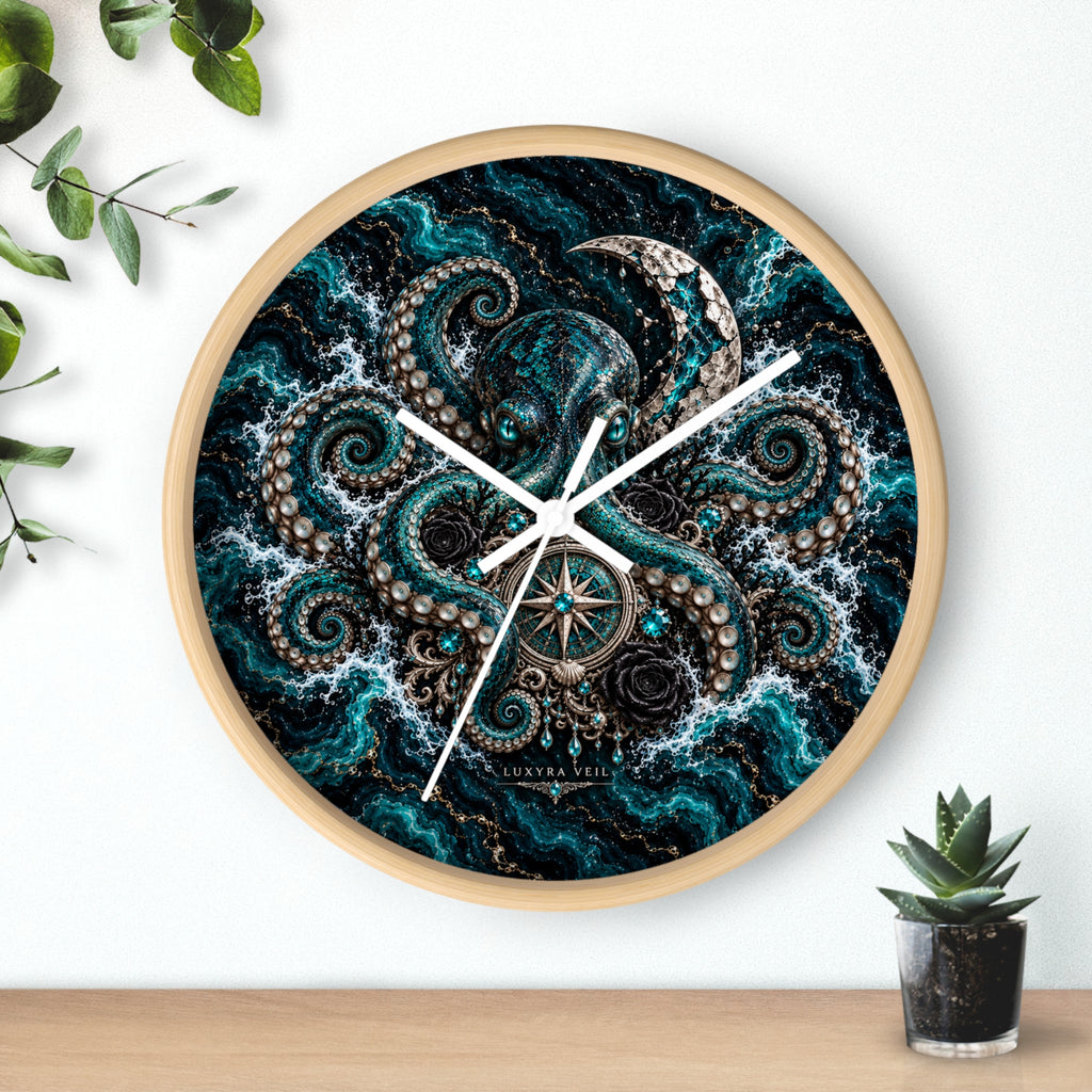 Abyssal Octopus Wall Clock
