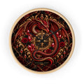 Crimson Dragon Wall Clock