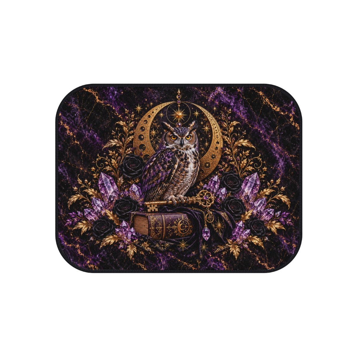 Celestial Owl Car Floor Mats – Set of 4