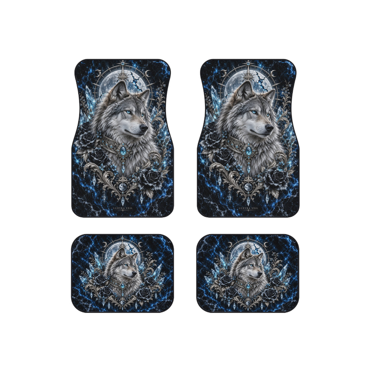 Frost Wolf Car Floor Mats – Set of 4
