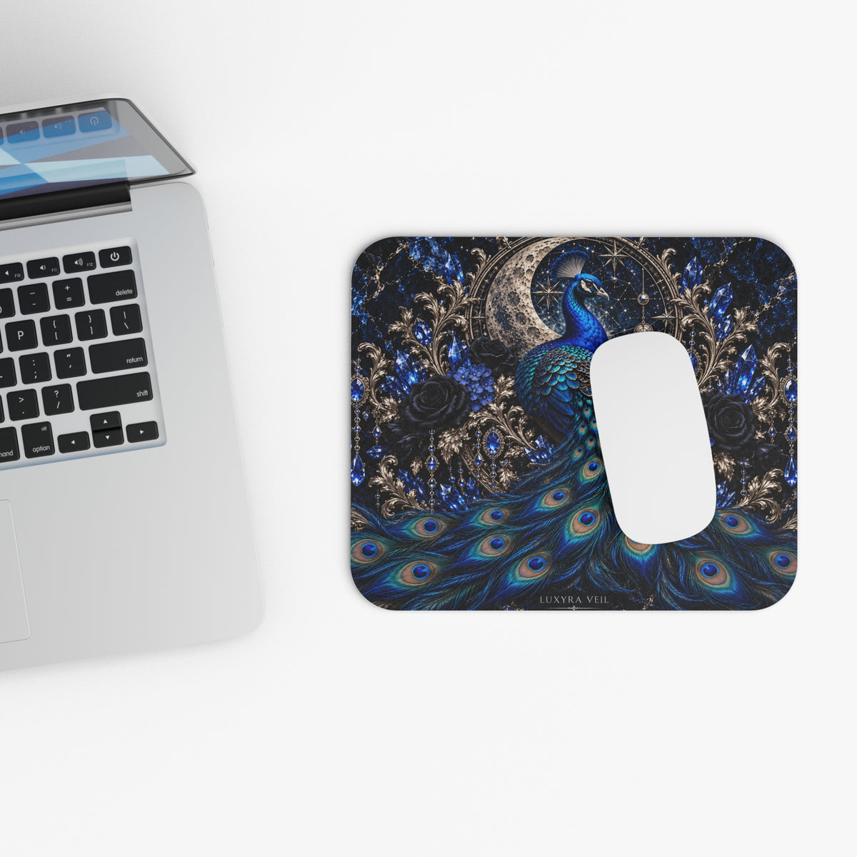 Sapphire Peacock Mouse Mat